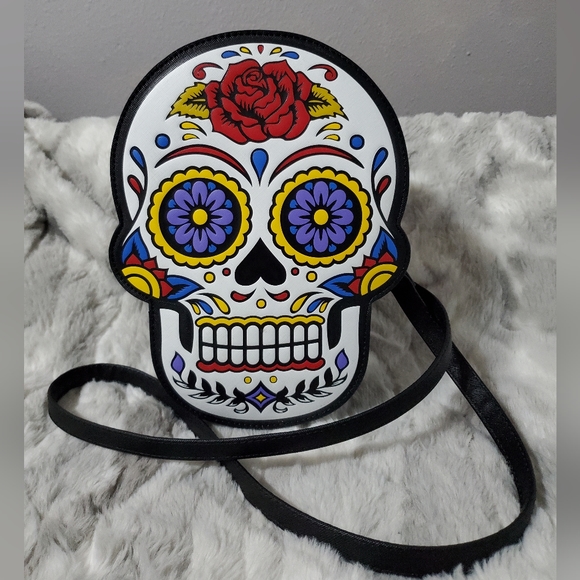 Sugar Skull Halloween Mad Engine Crossbody - Picture 3 of 8